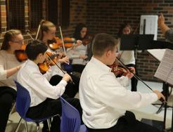 Schmucker Orchestra students perform for P-H-M School Board (11/28/16)