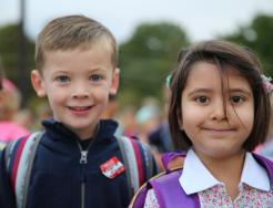 Northpoint Students on their first day of kindergarten