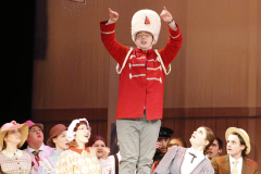 The stage is set for a musical performance of "The Music Man".