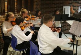 Schmucker Orchestra students perform for  P-H-M School Board (11/28/16)