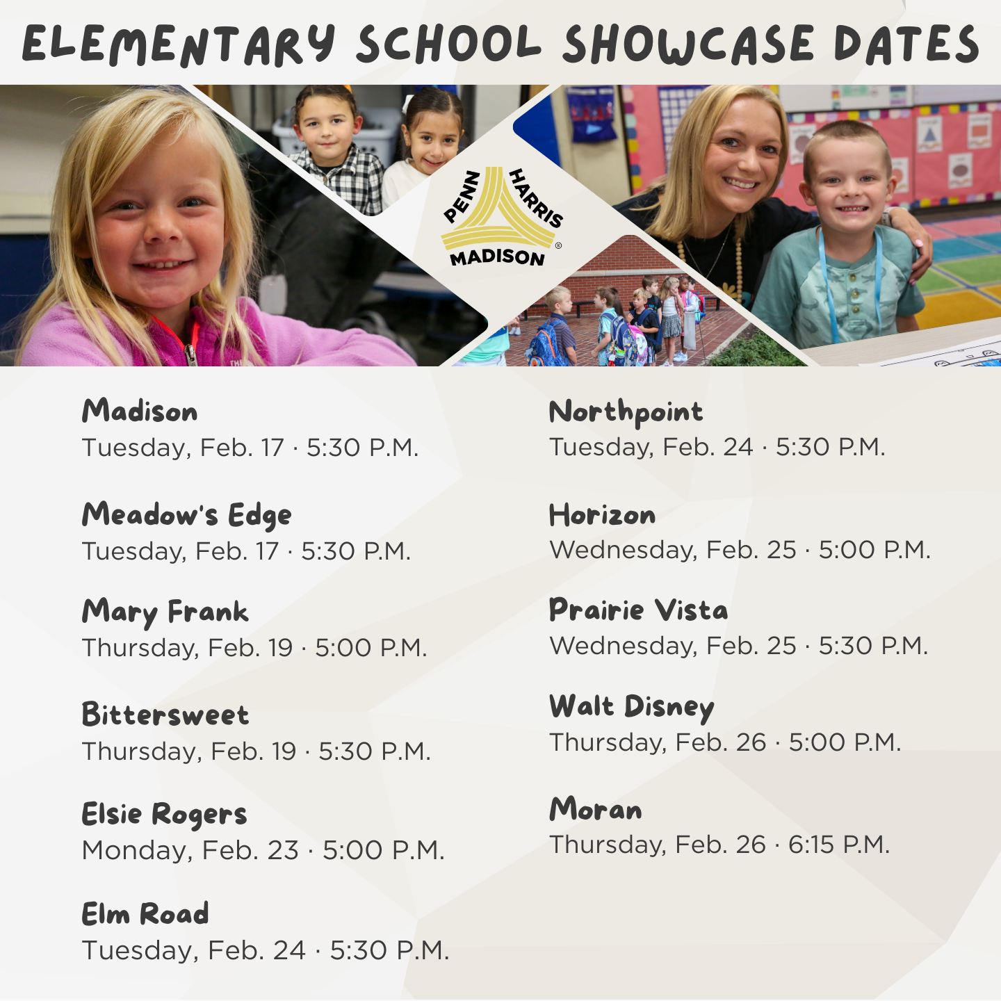 🌟 Not a PHM family yet? 🌟
🏫RSVP to attend an Elementary Showcase (Feb. 17–26) to see #PHMExcellence in action. Limited non-resident enrollment applications open March 2.
🔗 RSVP link in our bio 
👉go to phmexcellence.com/NRSShowcaseRSVP
📝 Non-resident enrollment opens March 2.
Get all the details on NRS Enrollment on our website