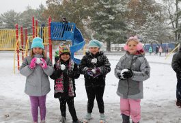 Students Playing in the Snow