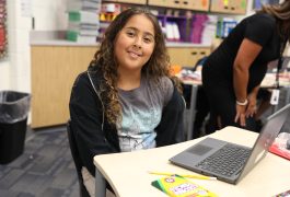 Girl at desk