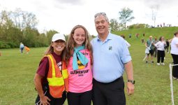 Running is Elementary: PHM staff volunteer with PHM School Board member Gary Fox